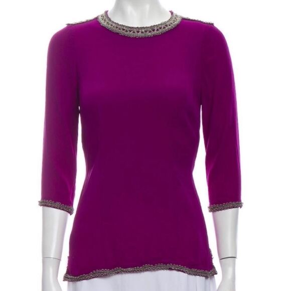 Isabel Marant Silk Beaded Top - Picture 1 of 5